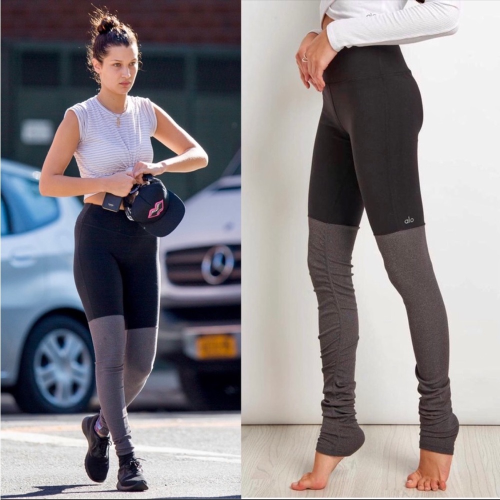 Alo Yoga Goddess Leggings black & gray size small